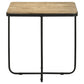 Elyna Square Accent Table Travertine and Black