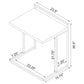 Dani Rectangular Snack Table with Metal Base