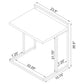 Dani Rectangular C-Shaped Sofa Side Table Rustic Nutmeg