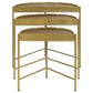 Tristen 3-Piece Demilune Nesting Table Brown and Gold
