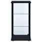 Cyclamen 3-shelf Clear Glass Curio Display Cabinet Black