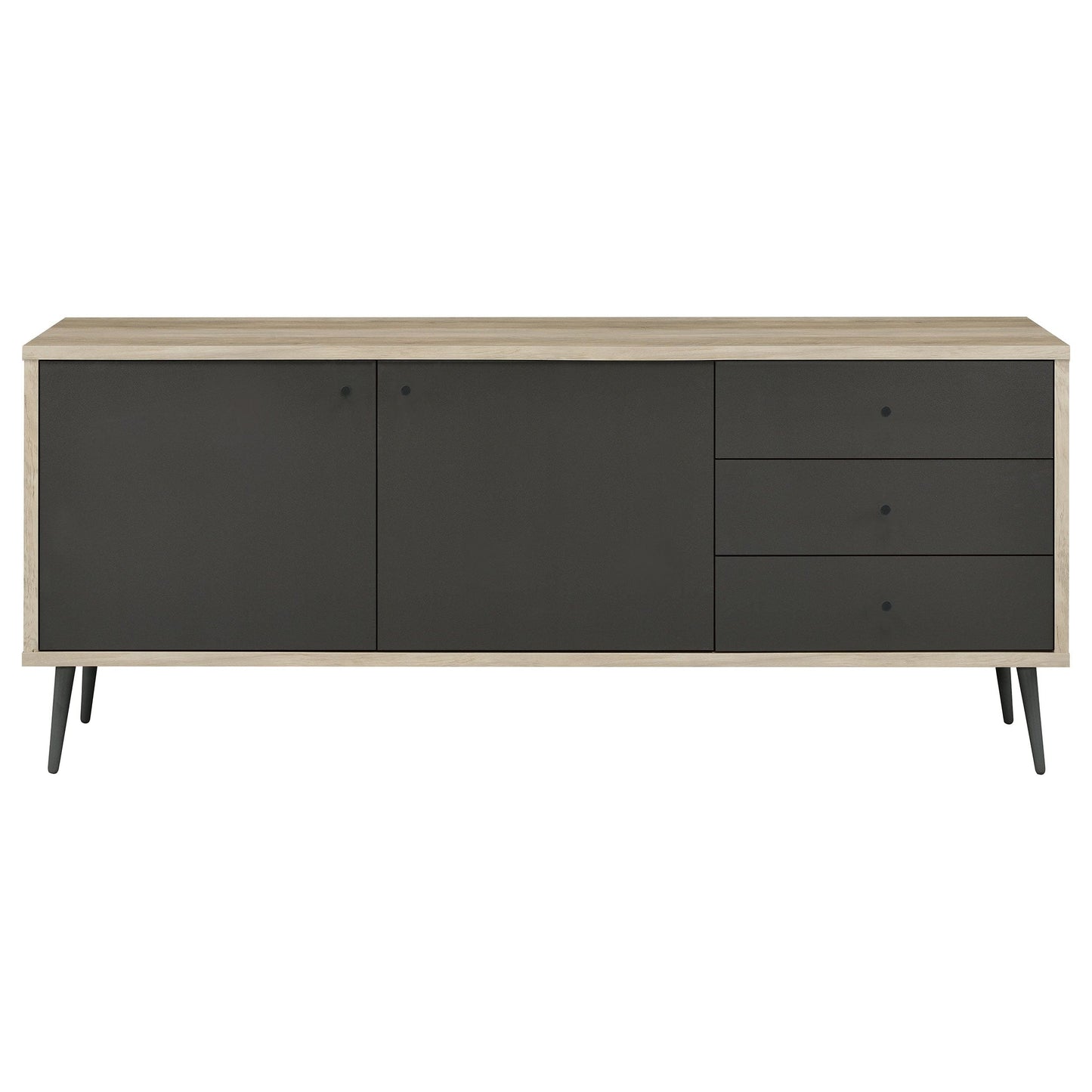 Maeve 2-door Engineered Wood Cabinet Antique Pine and Grey