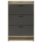 Denia 3-tier Engineered Wood Shoe Cabinet Grey