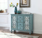 Rue 4-drawer Wood Trellis Accent Storage Cabinet Blue