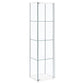 Bellatrix 4-shelf Clear Glass Curio Cabinet White