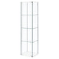 Bellatrix 4-shelf Clear Glass Curio Cabinet White