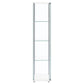 Bellatrix 4-shelf Clear Glass Curio Cabinet White