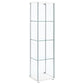 Bellatrix 4-shelf Clear Glass Curio Cabinet White