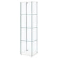 Bellatrix 4-shelf Clear Glass Curio Cabinet White