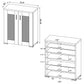 Bristol 6-shelf Engineered Wood Shoe Cabinet Golden Oak