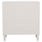 Clarkia Accent Cabinet with Floral Carved Door White