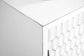 Gambon 2-door Wood Honeycomb Pattern Accent Cabinet White