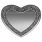 Aiko 36 x 30 Inch Heart Shaped LED Light Wall Mirror Silver
