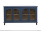 4 Glass Doors, Blue Console.