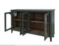 4 Glass Doors, Green Console.