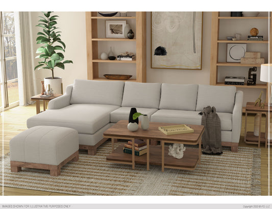 Wooden Frame & Base, Sectional Left Chaise