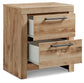 Hyanna Queen Panel Bed with Storage with Mirrored Dresser, Chest and Nightstand